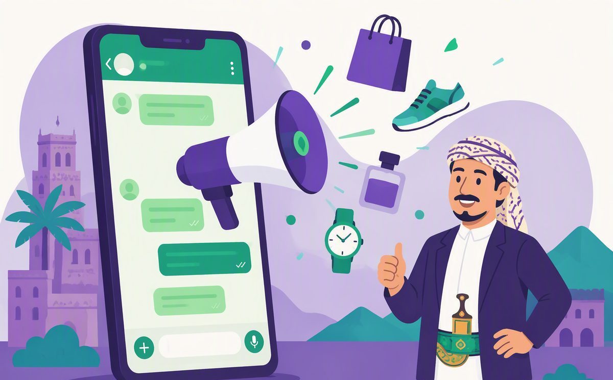 التسويق عبر واتساب للتجار اليمنيين: من قائمة جهات الاتصال إلى مبيعات يومية